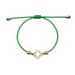 18K Real Gold Cutting Flower Lucky Charm Bracelet