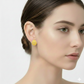 18K Gold Big Teardrop Screw Earrings