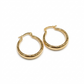 18k Gold Plain Round Loop Earrings