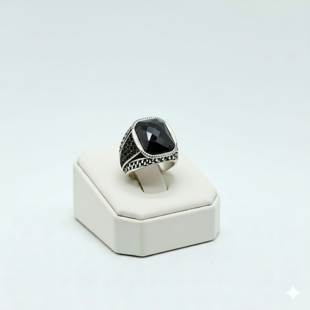 925 Silver Sterling Red Stone Ring