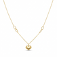 18k Gold Attached Bubble Heart Necklace