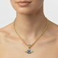 18k Gold Amulet Stone Necklace