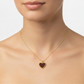 18k Gold Agate Heart Necklace