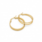 18k Gold Big Plain Loop Earrings