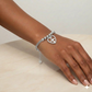 925 Silver Heart Cross Bracelet