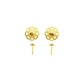 18K Real Gold Spot Flower Earrings