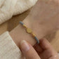 18K Gold Multi Color Thread Adjustable Coin Bracelet