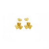 18K Real Gold Three Petal Flower Earrings - Embellish Gold