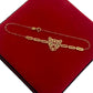18K Real Gold Tiger Paper Clip Bracele