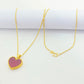 18K Real Gold Red Heart Necklace - Embellish Gold