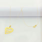 18K Real Gold Heart with Love Necklace - Embellish Gold