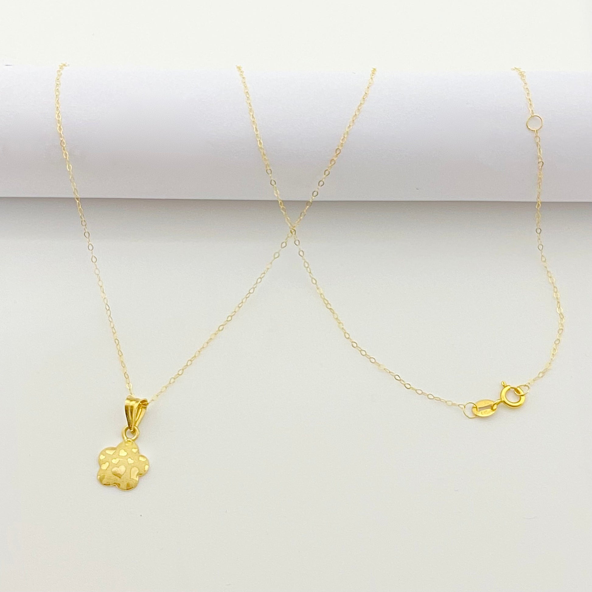 18K Real Gold Flower Necklace V1.1 - Embellish Gold