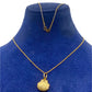 18K Real Gold Shell Pendant With Rope Chain - Embellish Gold