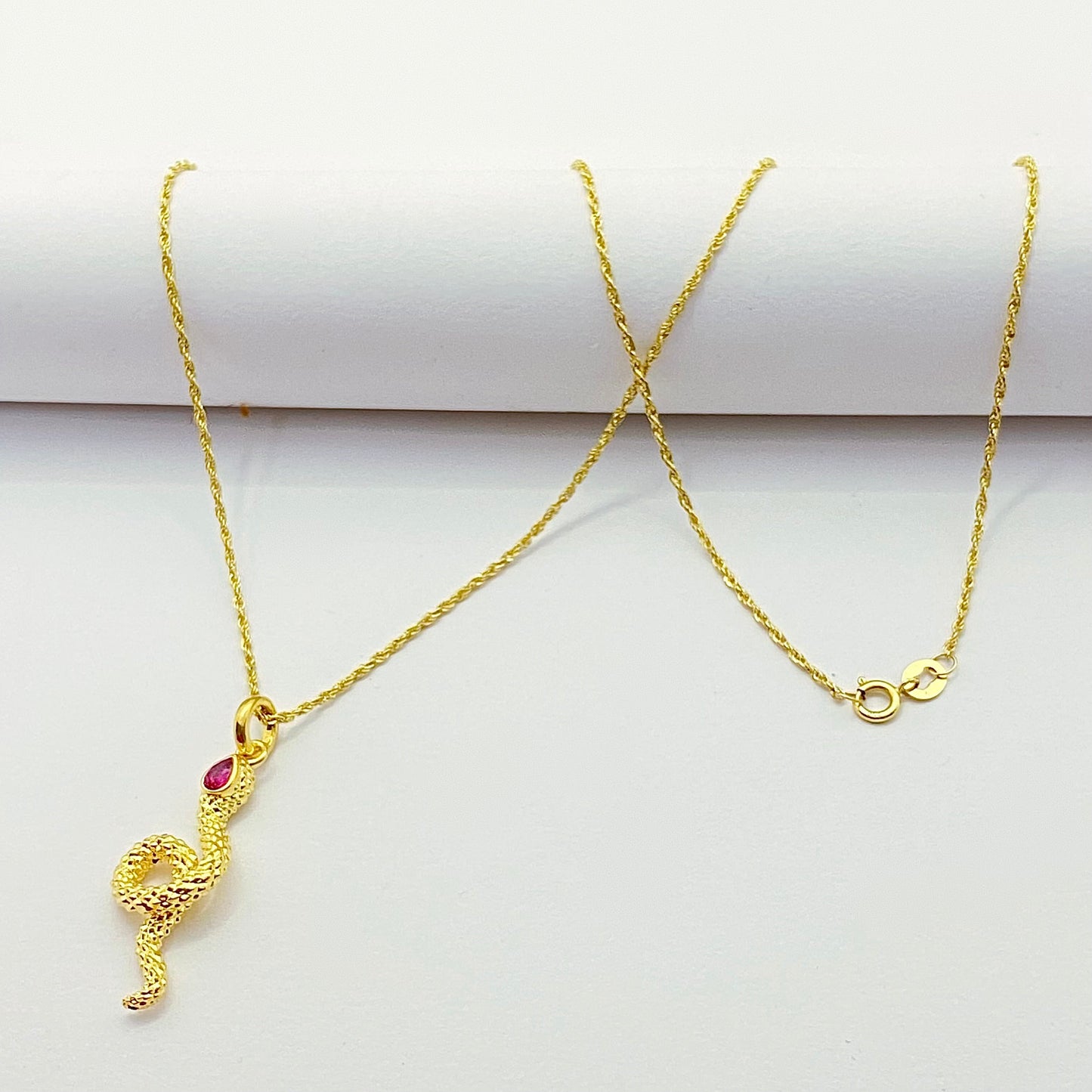 18K Real Gold Dragon Necklace - Embellish Gold