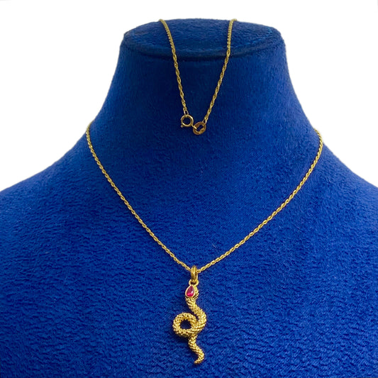 18K Real Gold Dragon Necklace - Embellish Gold