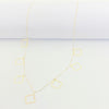 18K Real Gold 7 Hollow Vca Flower Necklace