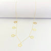 18K Real Gold 7 Lilly Flower Choker