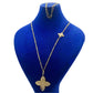 Dual Chain Roberto 2 Flower Long Chain Necklace