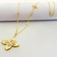 Dual Chain Roberto 2 Flower Long Chain Necklace