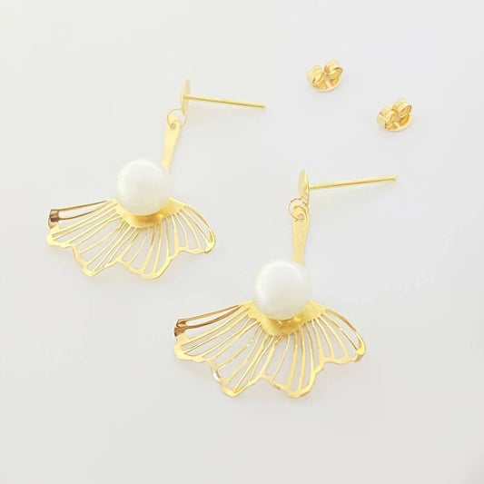 Pearl Flower Earrings