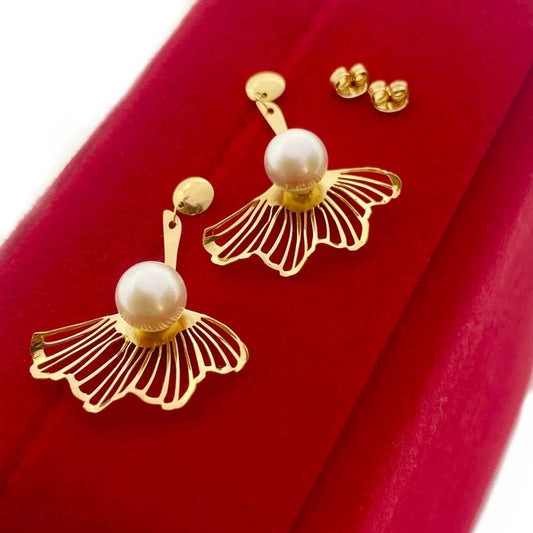 Pearl Flower Earrings