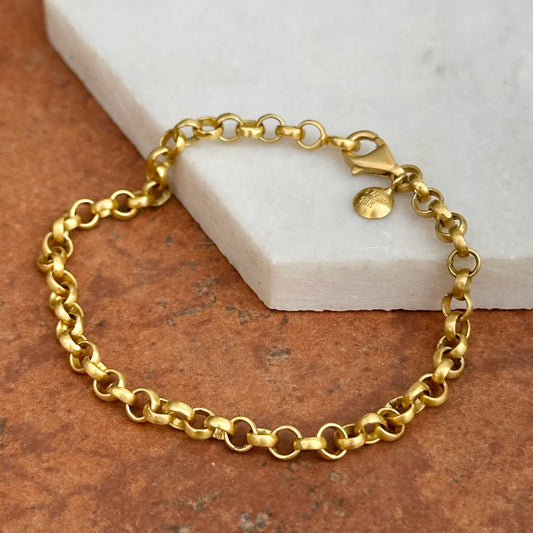 18k Gold Rolo Bracelet