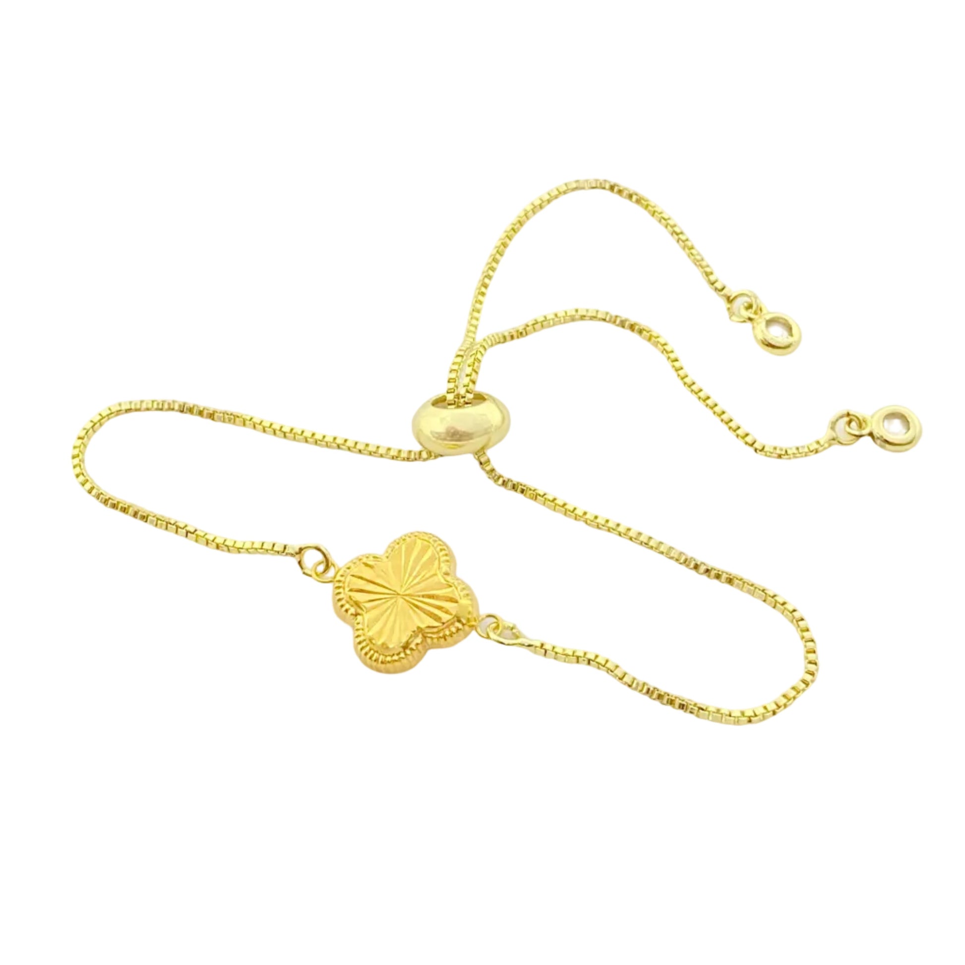 Flower bracelet 18K Gold Pendant With 18K Gold Plated Chains - Embellish Gold