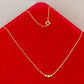 18K Real Gold 3 Balls Necklace - Embellish Gold