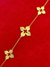 18K Real Gold 3 Roberto flower Bracelet - Embellish Gold
