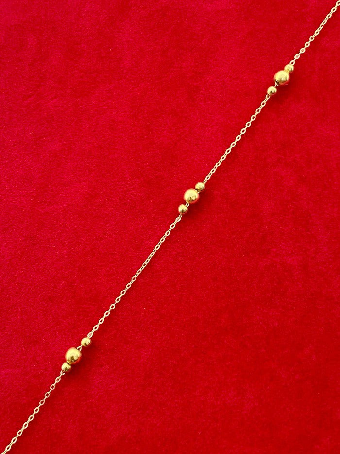 18K Real Gold 15 balls bracelet - Embellish Gold