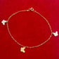 18K Real Gold 3 butterfly bracelet - Embellish Gold