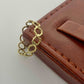 18K Real Gold Twisted circles Ring - Embellish Gold