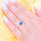 Sea Blue Swarovskiring