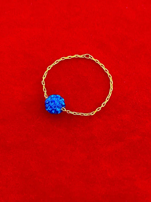 Sea Blue Swarovskiring