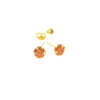 18k Gold Orange Zircon Earrings - Embellish Gold