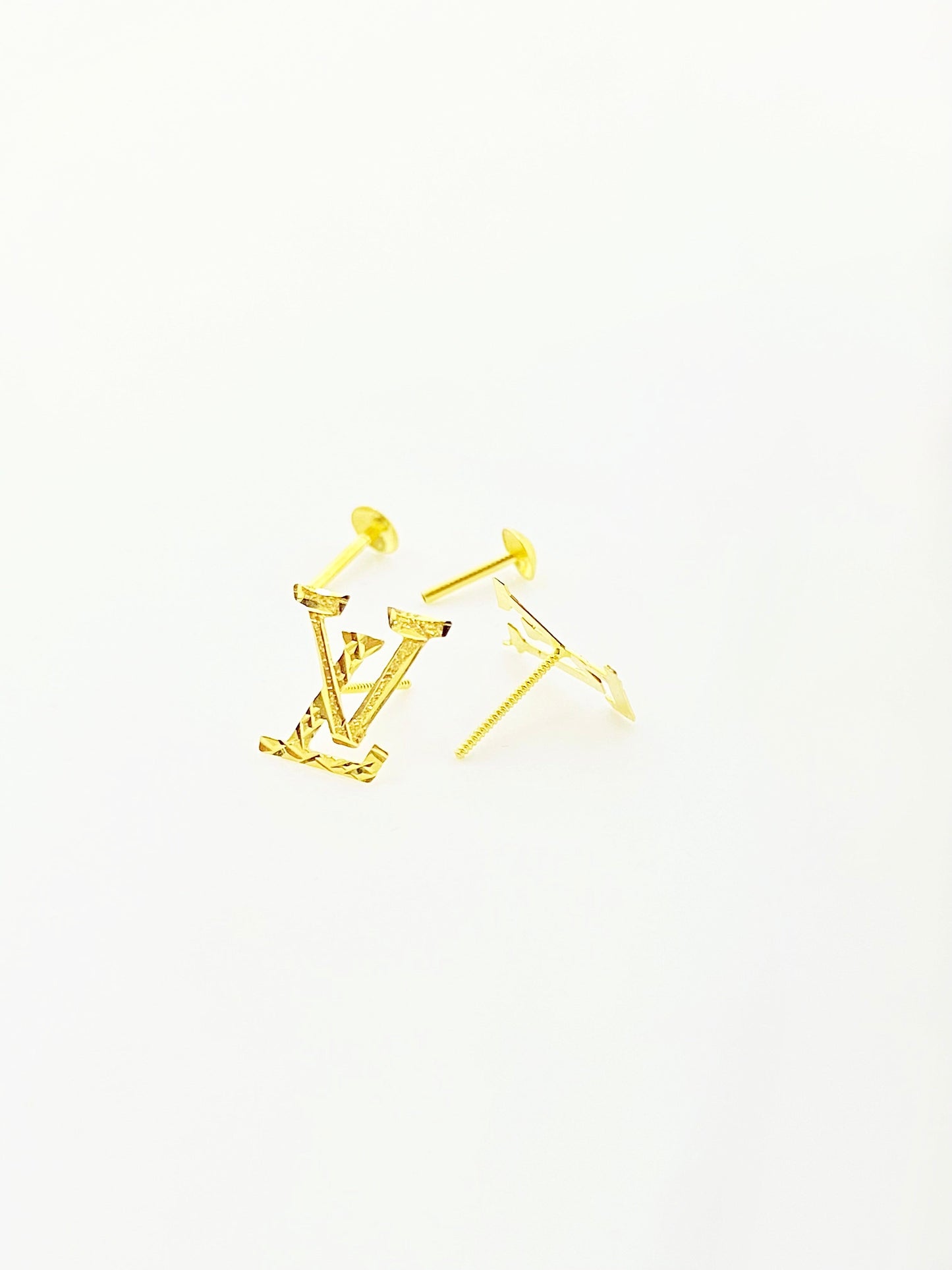 18K Gold Love Screw Earrings - Embellish Gold