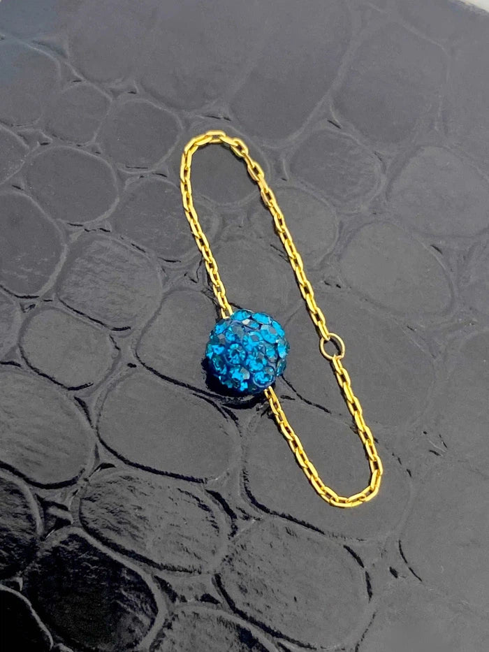 Sea Blue Swarovskiring