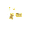 18K Real Gold Maze Earrings - Embellish Gold