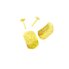 18K Real Gold Lv Texture Earrings - Embellish Gold