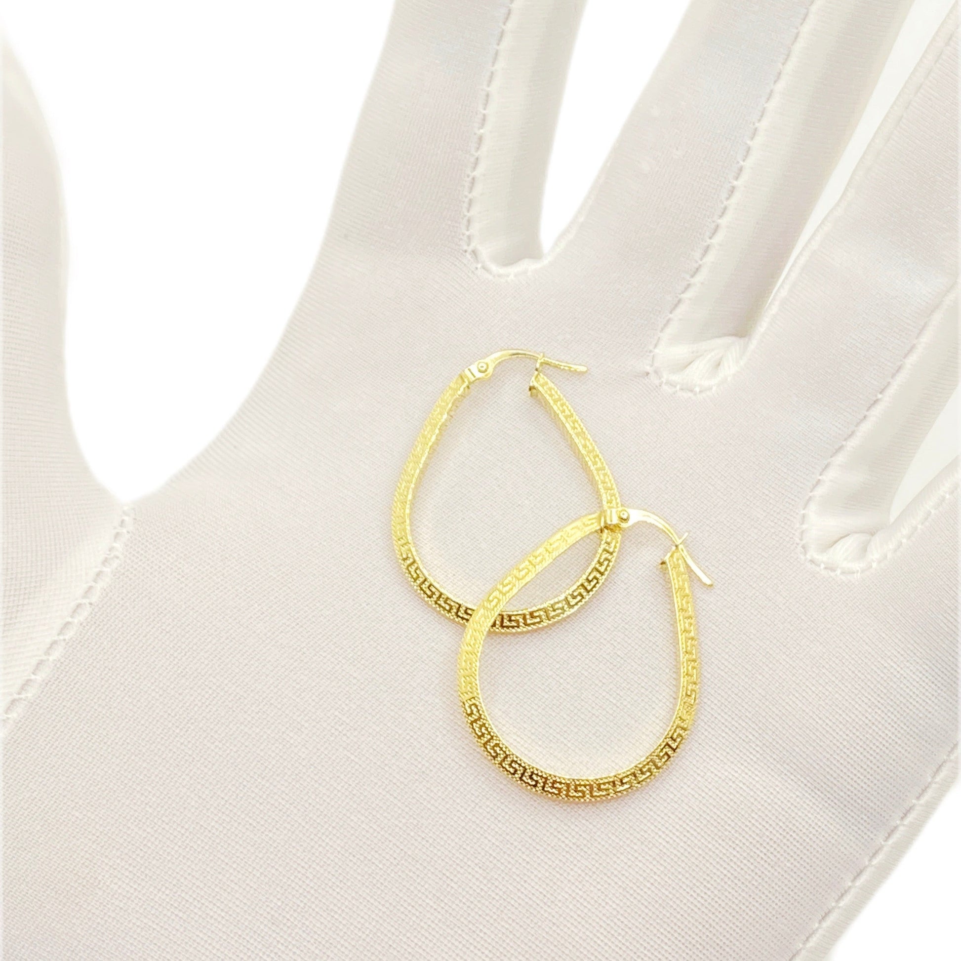 18k Gold Maze Loop Earrings - Embellish Gold