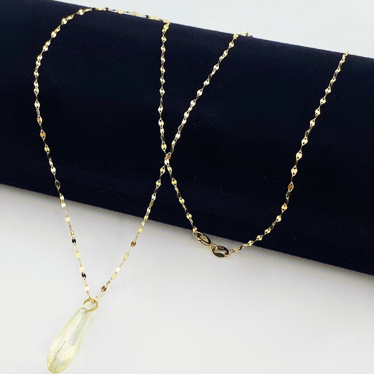 18K Real Gold Acrylic Stone Necklace 1 - Embellish Gold