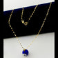 18K Real Gold Dark Blue Evil Eye Ball Necklace.1 - Embellish Gold