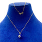 18K Real Gold Dark Blue Evil Eye Ball Necklace.1 - Embellish Gold