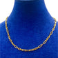 18K Real Gold Paper Clip Chain 1