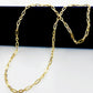 18K Real Gold Paper Clip Chain 1