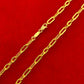 18K Real Gold Paper Clip Chain 1
