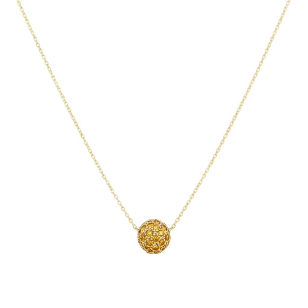 18K Real Gold Swarovski Necklace Gold
