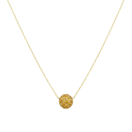 18K Real Gold Swarovski Necklace Gold