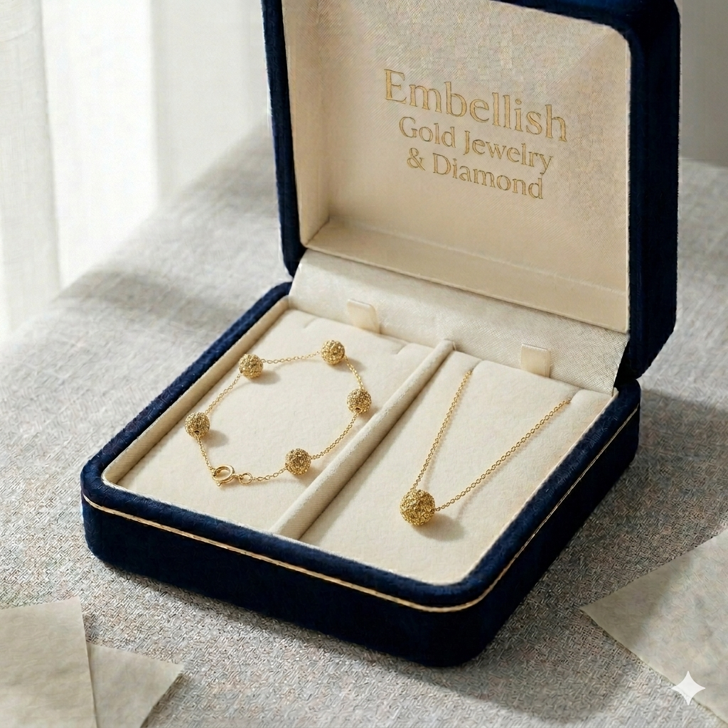 18K Gold Swarovski Set