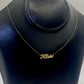 18K Real Saudi Gold Name Pendant Necklace 196 ‚Äì Unique Mark in Gold Necklace for Women - Embellish Gold
